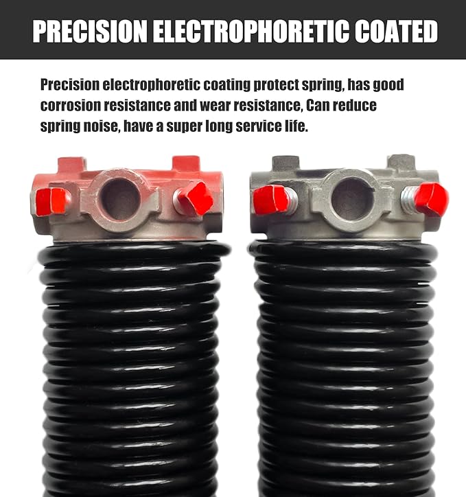 Garage Door Torsion Spring Set, Pair of 2" Electrophoresis Coated Garage Door - Image 3