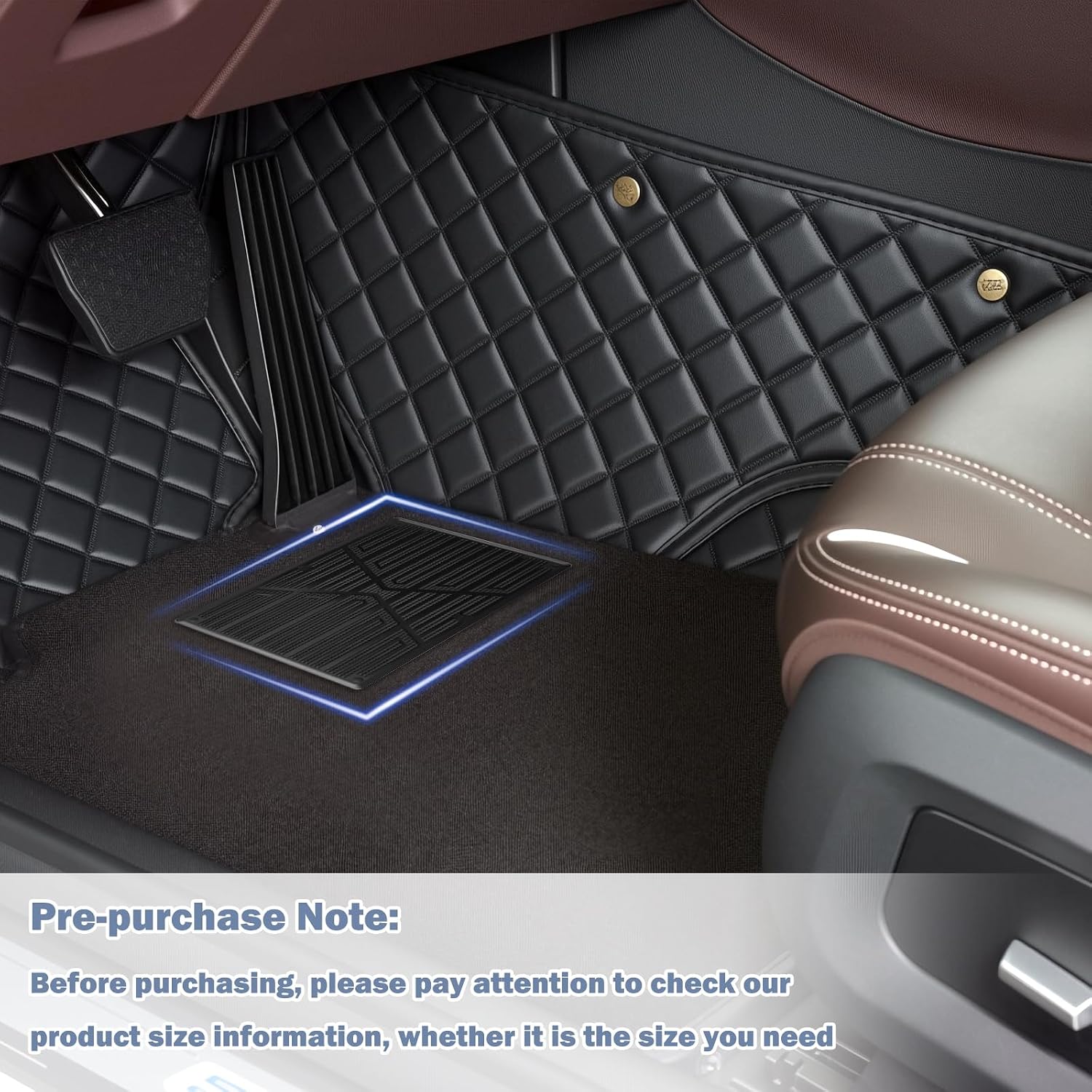 Car Floor Mats Carpet Patch,Non-Slip Floor Mats for Cars Carpet Repair Patch with Screws for Repairing Torn Mat,Professional Automotive Floors Mat Patches Pedal Pad for Heel Scuff Plate