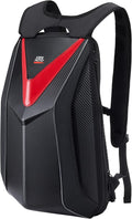 KEMIMOTO Motorcycle Backpack, Hardshell Helmet Backpack 22L Carbon Fiber Reflective Riding Bag, Waterproof Lightweight with Laptop Compartment for Men Riding Commuting Travel Riding Work