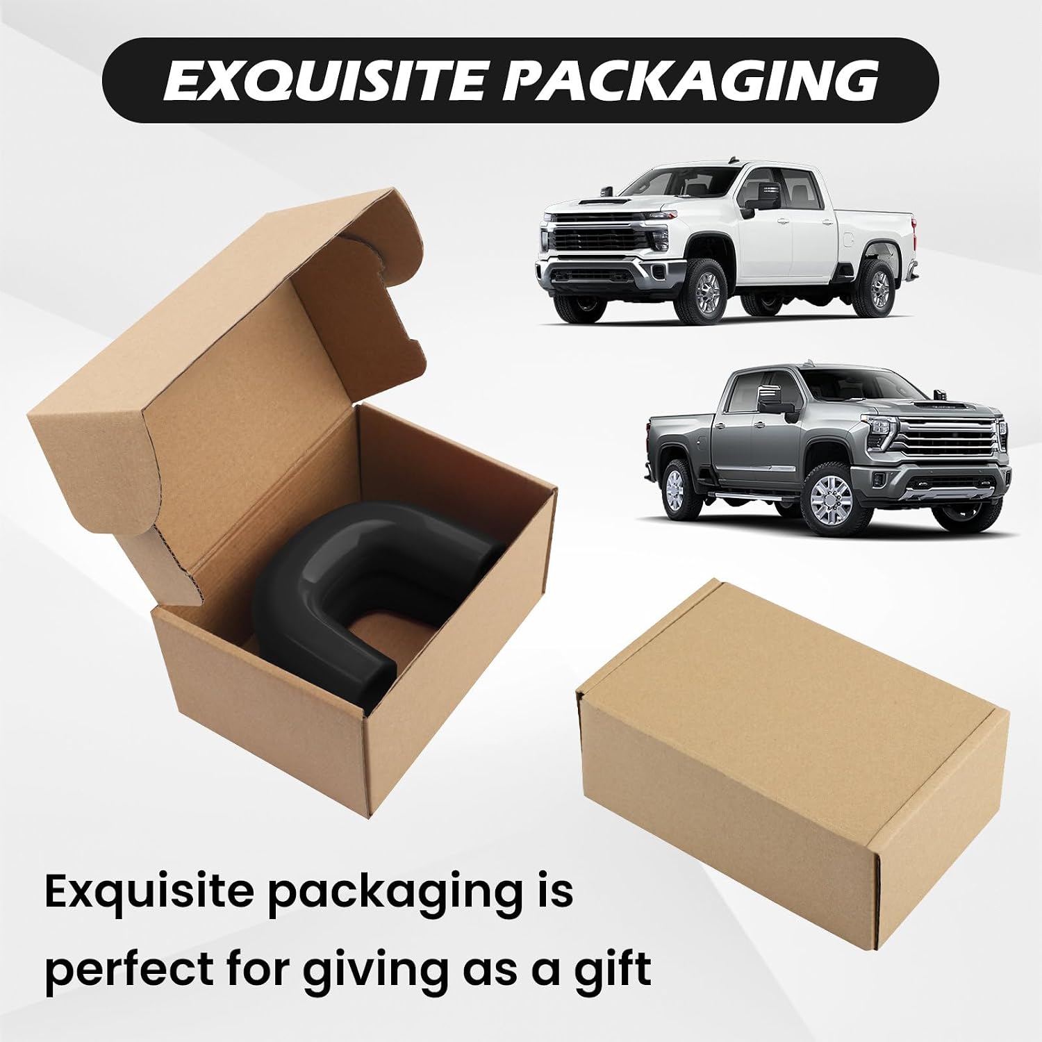 Tow Hook Covers for Silverado 2500/3500 HD 2020-2026, Hitch Cover Front Tow Hooks Compatible with Chevrolet Silverado 2500/3500 2020-2026 Accessories (Black)
