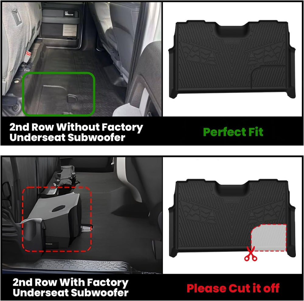 LASFIT Mats for Ford F-150 2011-2014 SuperCrew, Carpet Floor, Bucket Seat