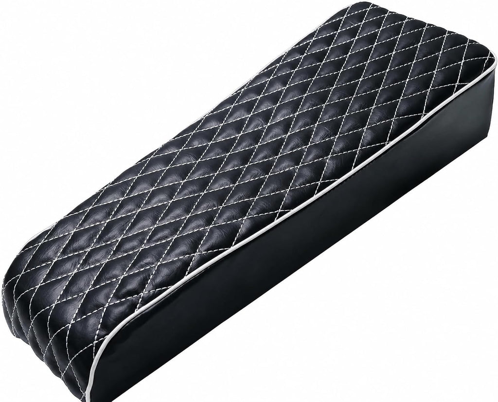 JMCHstore White Diamond Stitch Seat Cover for Coleman ct200u Mini Bike 196cc Baja DB30, Hisun ct200u 196cc 200cc Trail Bike Cushion Replacement Parts