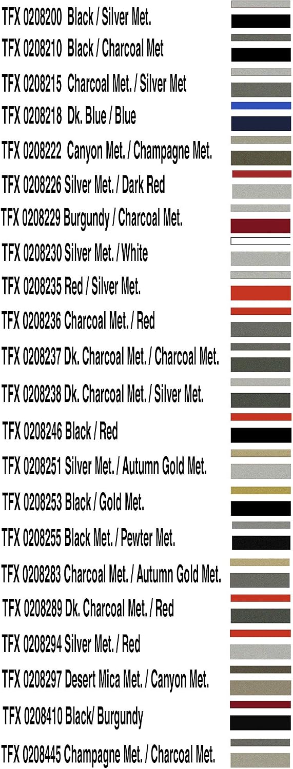 Universal TFX 0208246 - Auto Customizing 1/2" 2-Color Dual Pinstripe -1/2" x 150' (1/4” Stripe, 1/8" Gap, Then 1/8” Stripe) - 246- Black/Red