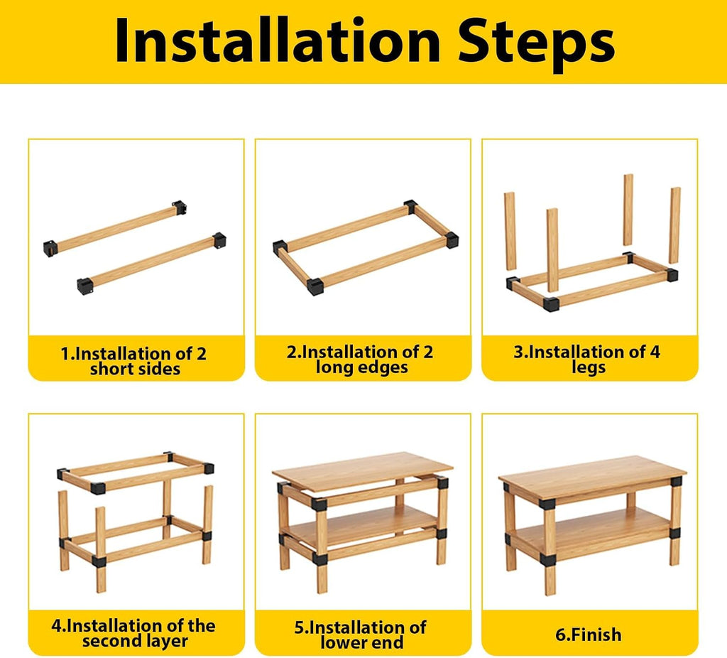 workbench bracket kit, 8pcs 3-way steel brackets fit, side view