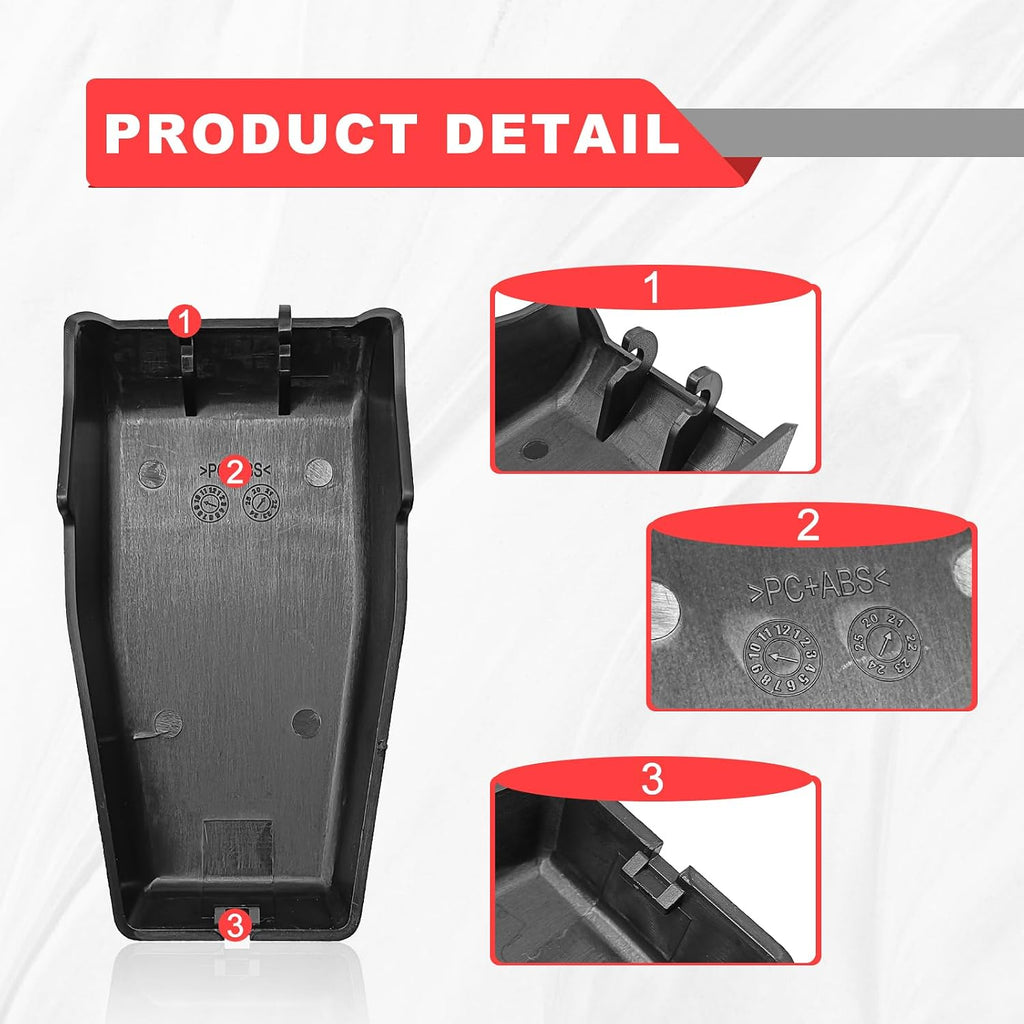 2PCS Black Rear Window Hinge Liftgate Glass Hinge Cover Trim Compatible with Wrangler JK 2007-2017 68140033AA