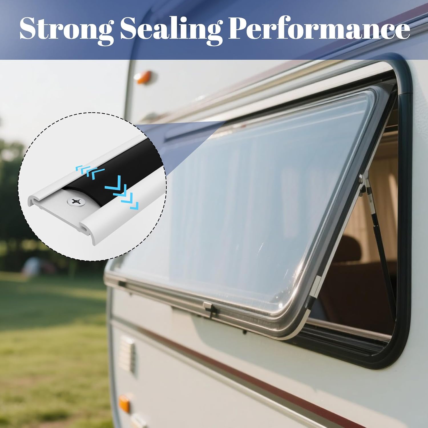 1" RV Vinyl Trim Molding Insert, 120FT RV Weather Stripping Exterior Screw Cover Trim Molding Exterior, Camper Weather Stripping Camper Trailer Roof Corner Gutter Seal Black