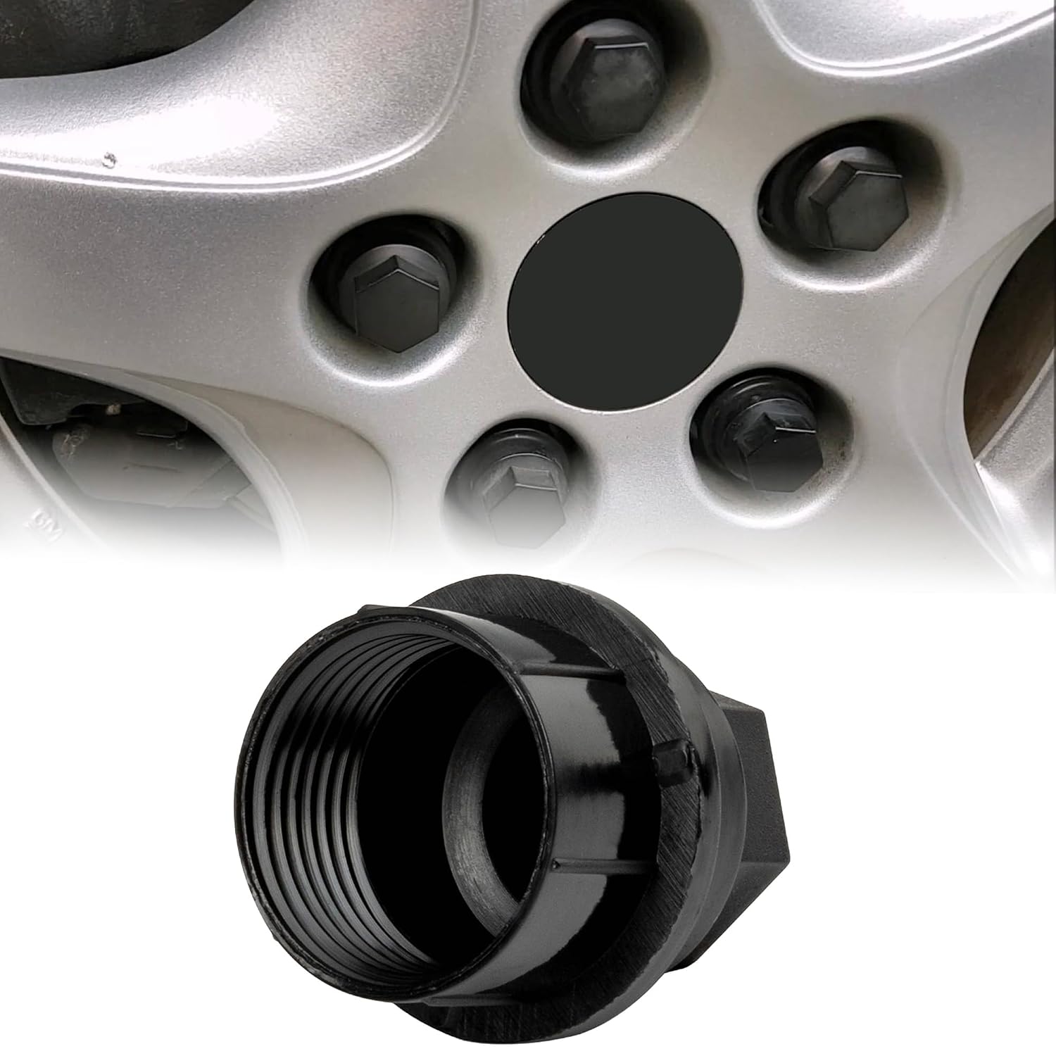 24pcs 15646250 611607 Lug Nuts Plastic Cover Wheel Center Cap for Cadillac Escalade, for Chevrolet Avalanche 1500 for C1500 C2500 C3500 Tahoe, for GMC K1500 K2500 K3500 for Savana 1500 2500 3500 Yukon