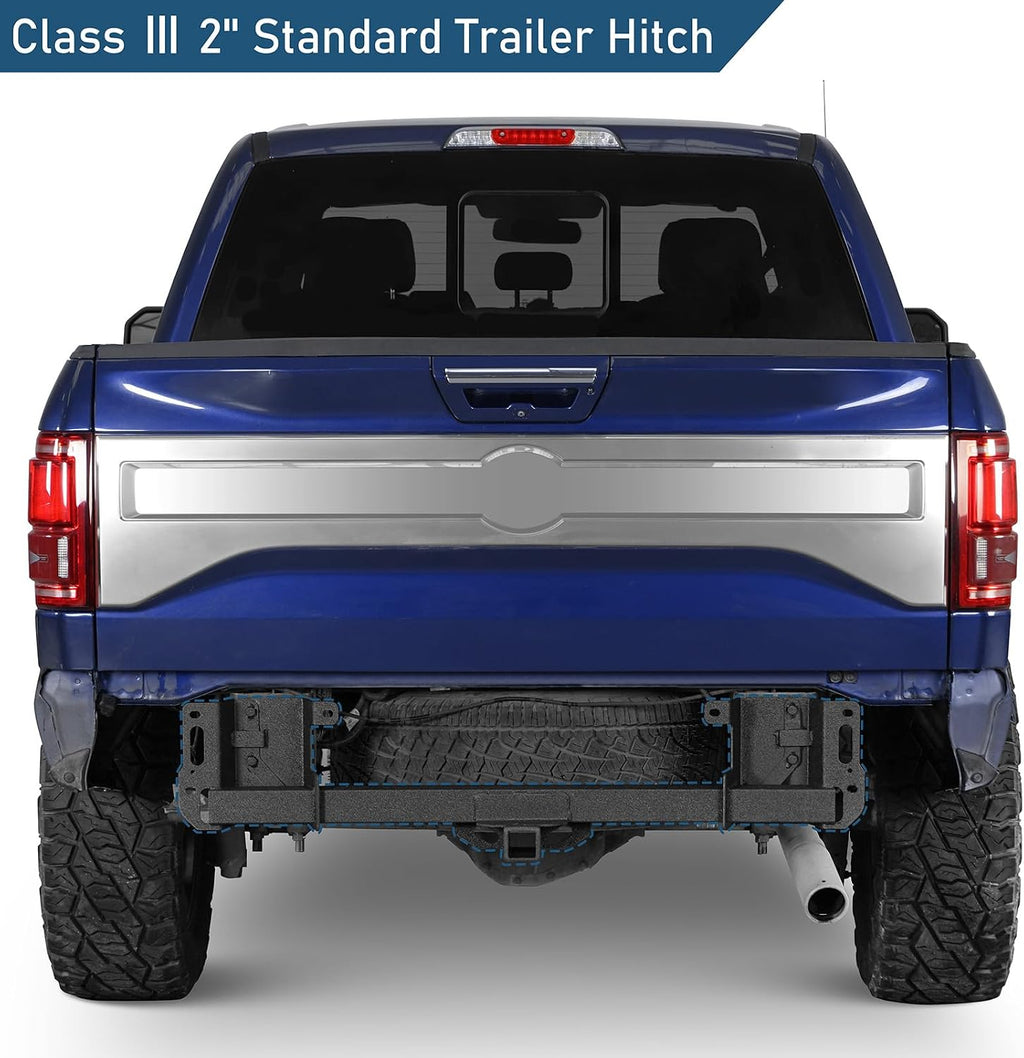 u-Box F150 Class 3 Trailer Hitch, 2-Inch Square Receiver Opening Trailer Tube Towing Tongue Compatible with 2015-2026 Ford F-150