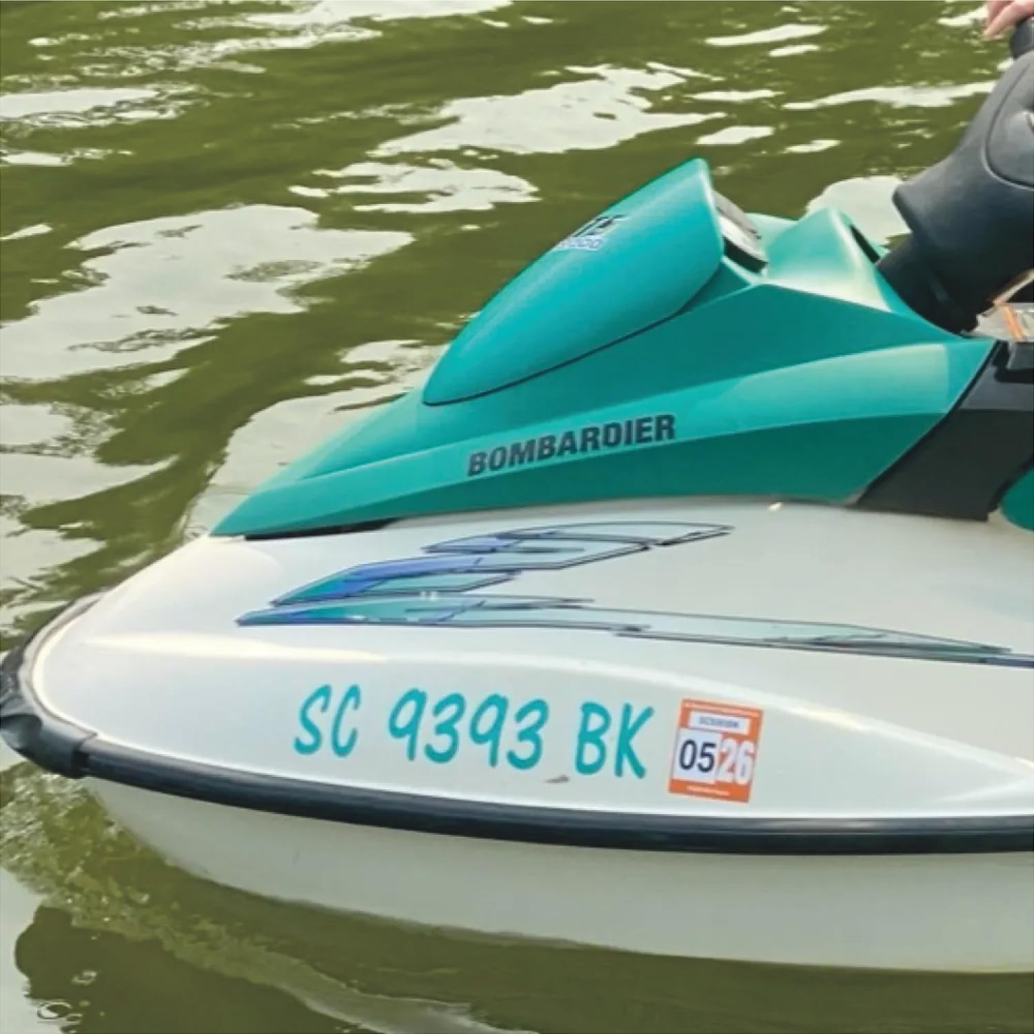 Custom Boat Registration Numbers & Letters / 2 Sets/Vinyl Marine Hull ID Stickers 1CL (Solid Colors)