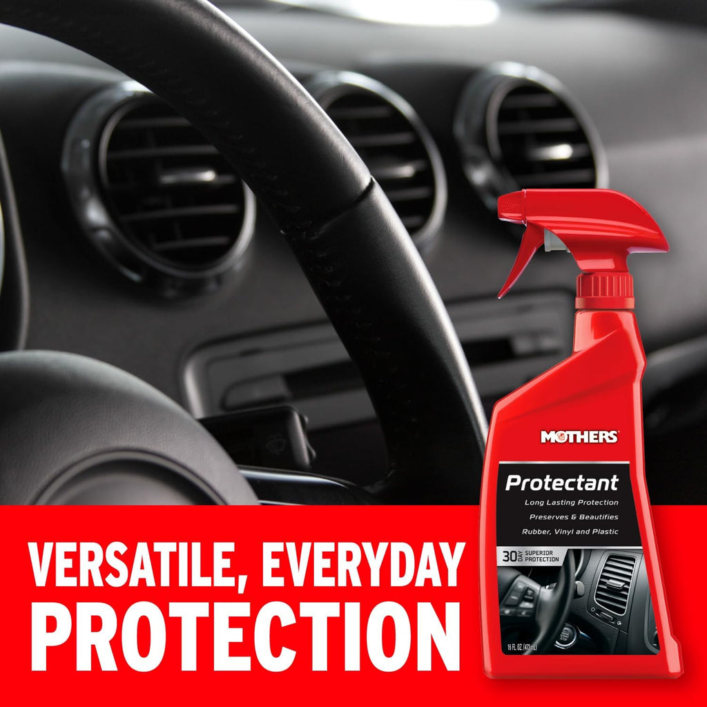 Mothers Protectant, 16 oz. (05316) | Long-Lasting UV Protection for Rubber, Vinyl & Plastic, Shields Dash, Trim, Bumpers & Tires from Fading, Cracking & Drying