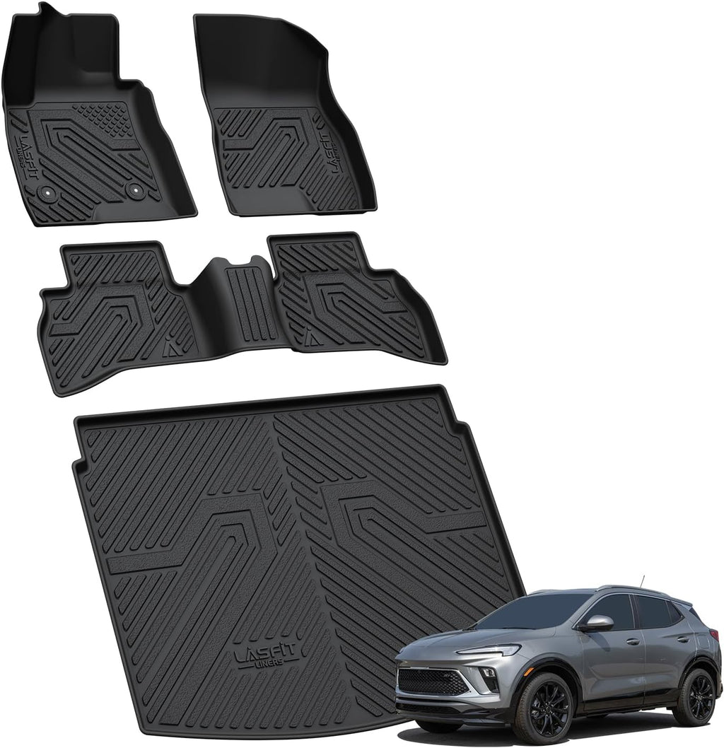 LASFIT Floor Mats & Cargo Mat for Buick Encore GX 2020-2026, TPE All Weather