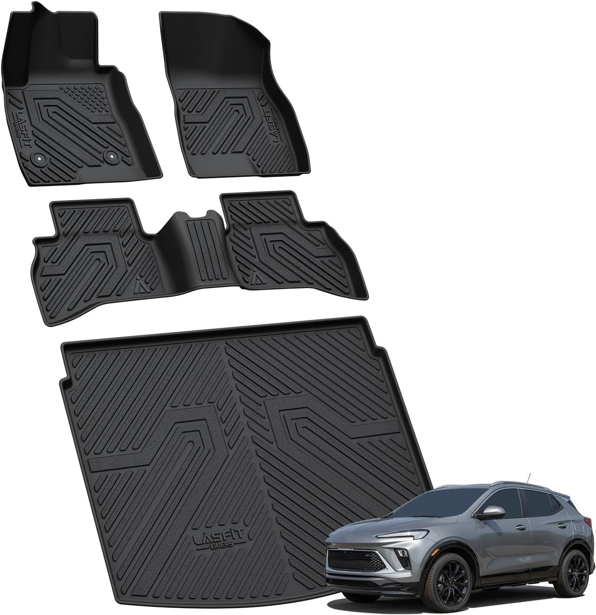 LASFIT Floor Mats & Cargo Mat for Buick Encore GX 2020-2026, TPE All Weather