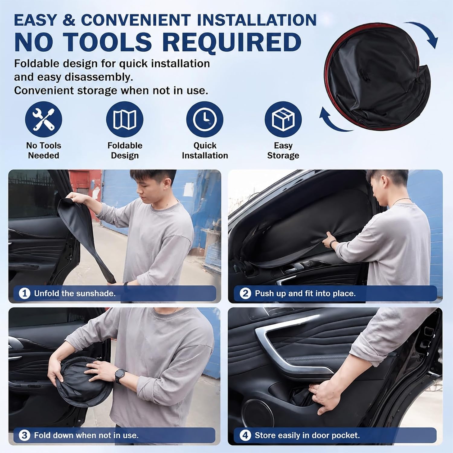 Car Side Window Sun Shades for Cadillac CT6 2016-2025, Blackout Side Window Sun Shade for Privacy Side Window Sun Shade Keeps Cooler,All Windows/8 Pieces