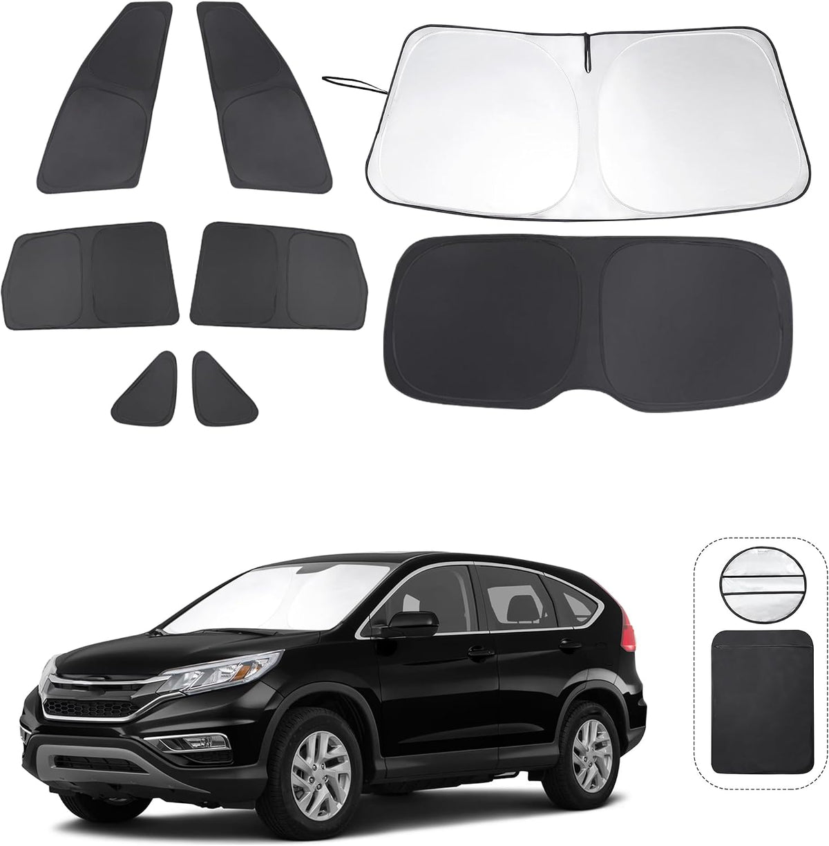 TINGLU Window Shades for Honda CR-V 2012 2013 2014 2015 2016 Accessories Car