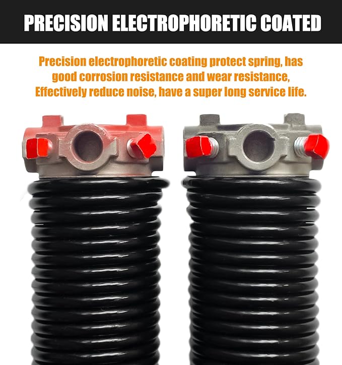 Garage Door Torsion Spring Set, Pair of 2" Electrophoresis Coated Garage Door - Image 3
