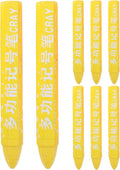 8pcs Tire Marking Crayon: Yellow Tire Crayon Marker - Water & Oil Resistant for Lettering On Rims, Wood, Plastic, Felt - Wax Pencils