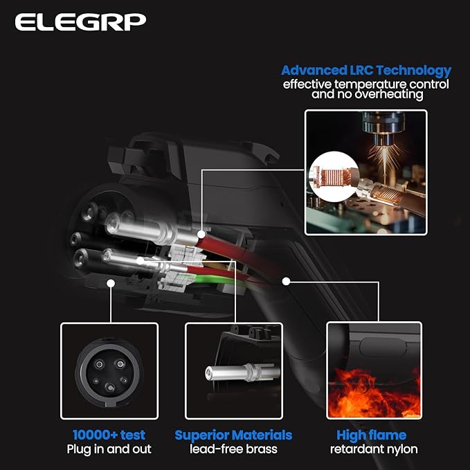 ELEGRP Level 2 EV Charger for Home, 40 Amp, ETL Certified, PBE & LCD Technology - Image 4