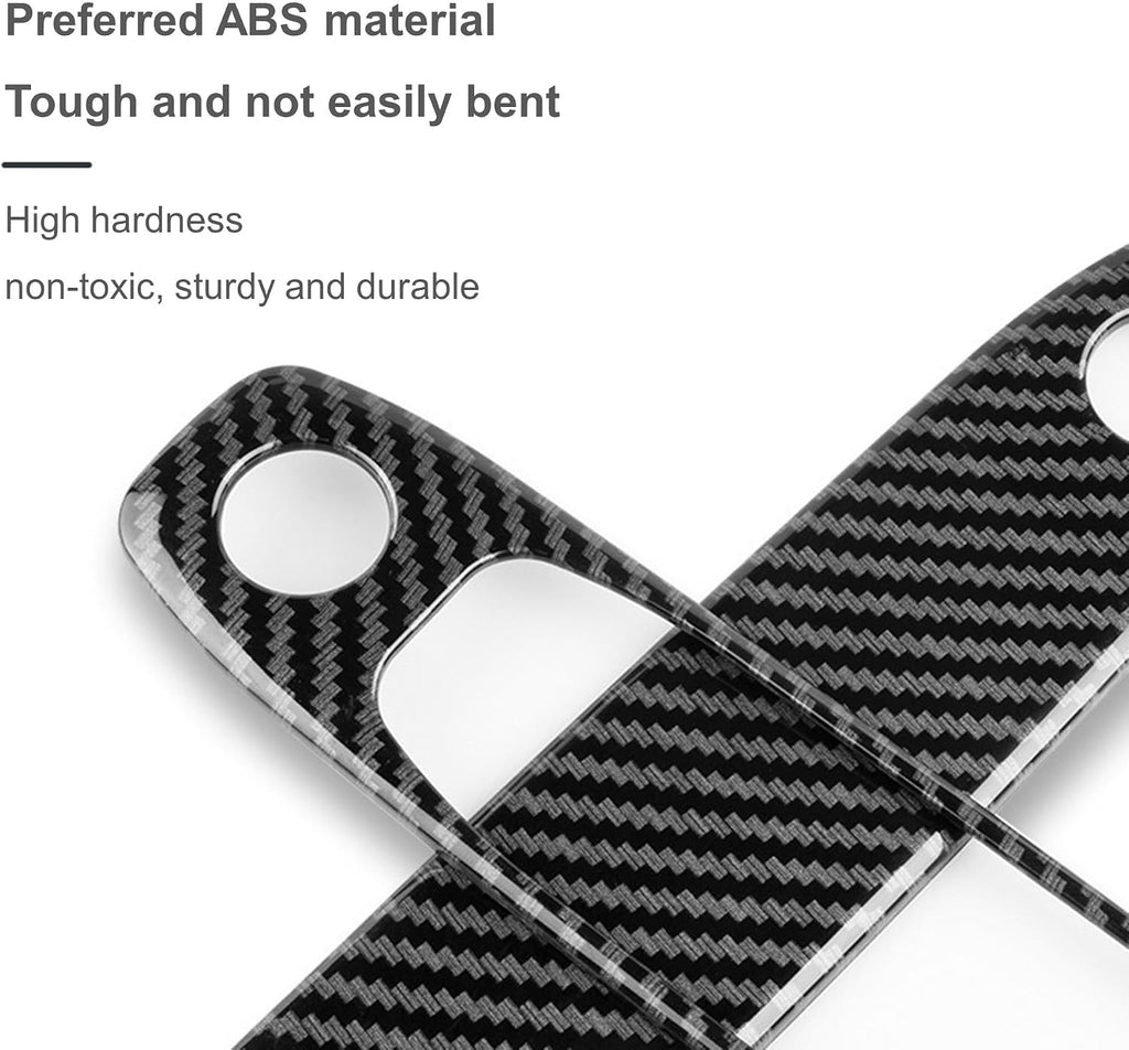 Car Front Reading Light Lamp Panel Trim Cover, Protective Cover Car Accessories Compatible with Tesla Model 3 2017-2023 Tesla Model Y 2020-2023, Carbon Fiber Interior Trim Cover ABS