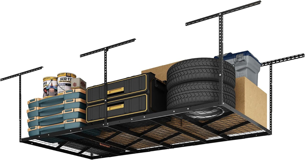 fleximounts 4x8 overhead garage ceiling storage rack organization, main product view