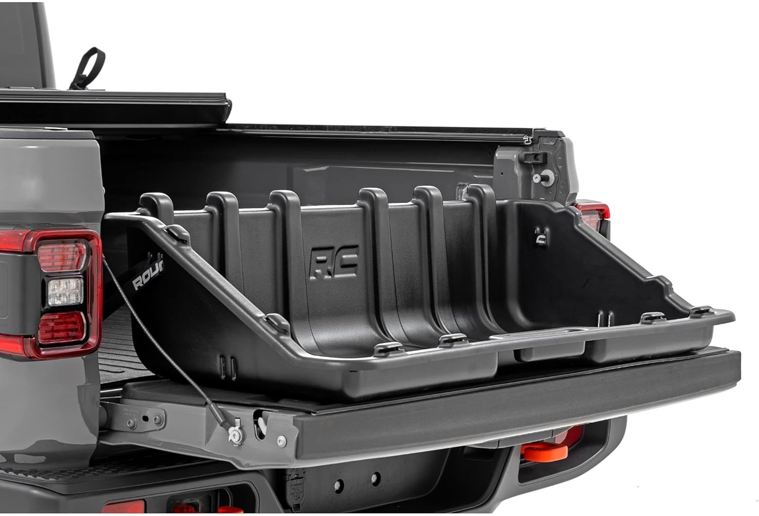 Rough Country 48" Slide-Out Truck Bed Cargo Box - Heavy-Duty, Weather-Resistant Truck Organizer for Compact Beds, Easy Tailgate Access