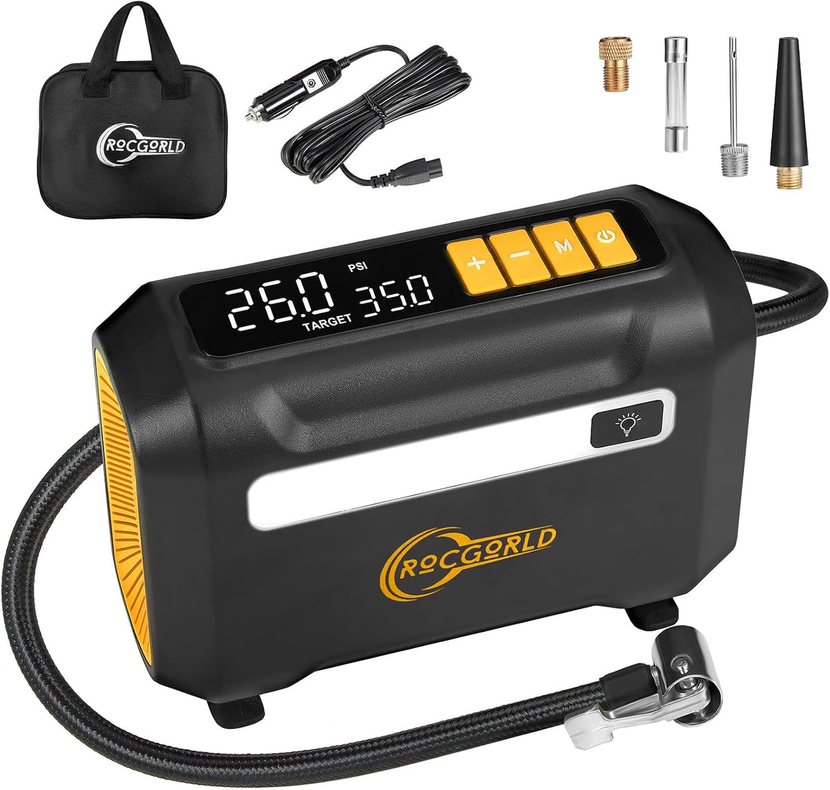 R8 Tire Inflator Portable Air Compressor, DC 12V Portable Air Compressor