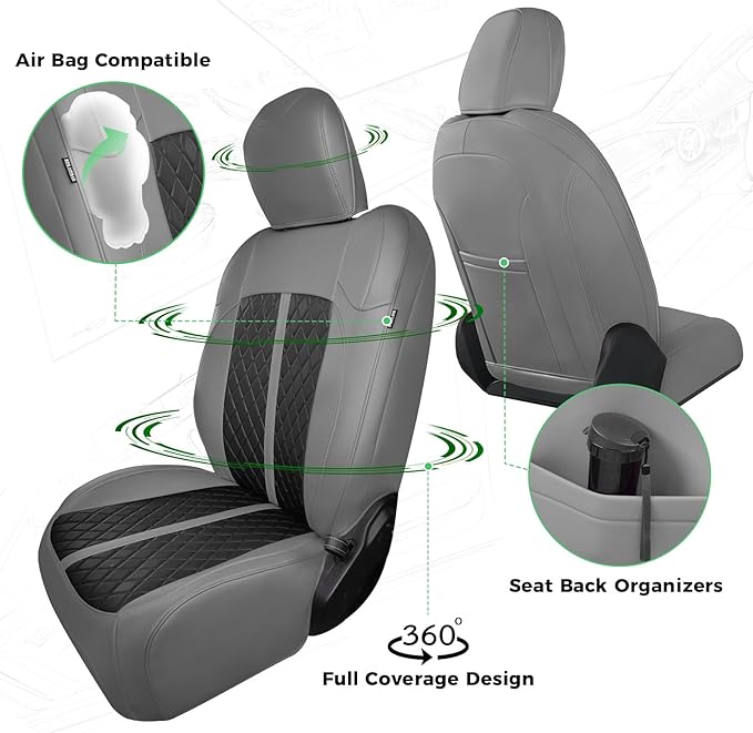 for Jeep Wrangler Seat Covers 4Door JL 2018 2019 2020 2021 2022 2023 2024 2025 - Image 3