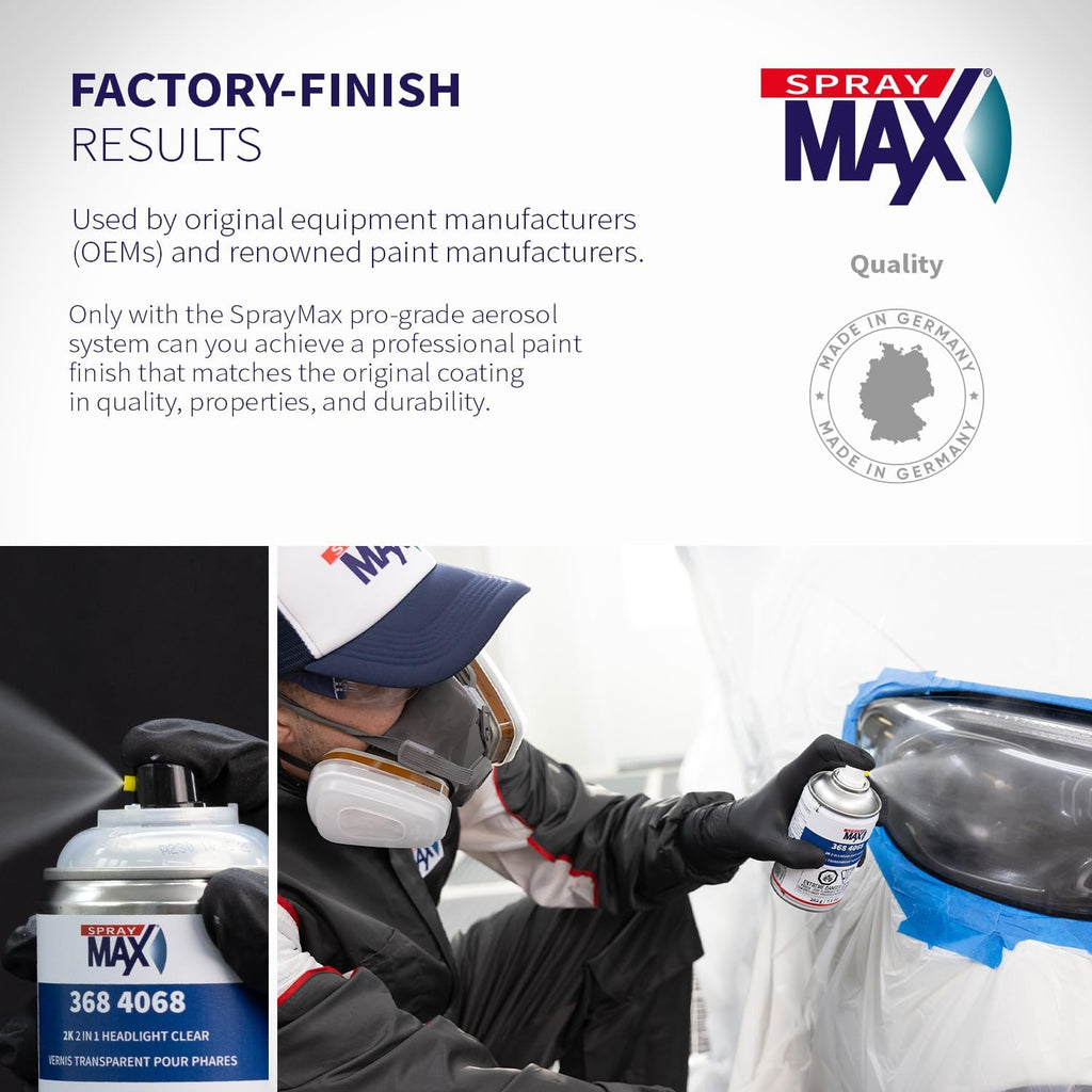 SprayMax 2K 2in1 Headlight Clear Coat | Professional Headlight Restoration Spray & UV Coating Protection | Fixes Scratches, Yellowing & Foggy Headlights | Crystal Clear & Durable Finish | 7.1 oz