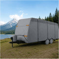 Heavy Duty 7 Layer Travel Trailer Cover for Keystone Springdale 1760BH 2020-Present, Anti-UV Waterproof Rip-Stop Fabric with Reinforced Padding & Air Vents, 220" L x 100"'W x 90" H