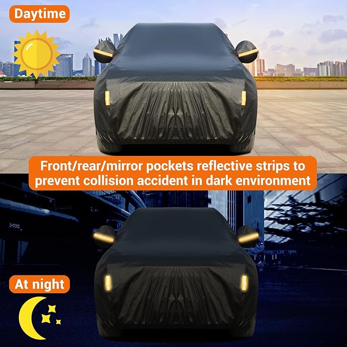 Tecoom Car Cover Waterproof All Weather, 3 Layers Car Covers - Image 5