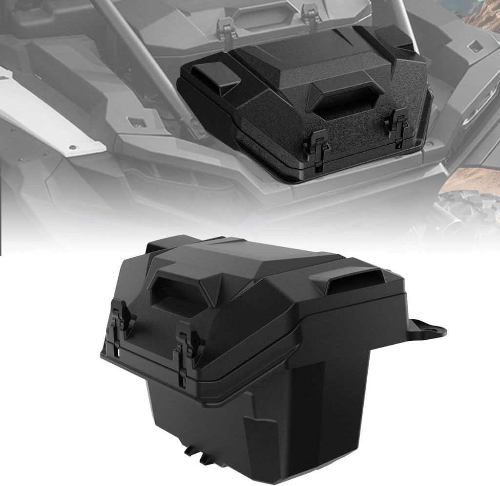 55QT Rear Cargo Box for Polaris RZR XP 1000/ XP 4 1000 2024-2026 | Storage UTV Rear Bed Box Forward Cargo Storage Bin Polypropylene with Two Lockable Latches Accessories Waterproof Black
