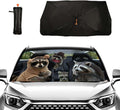 Raccoon Car Windshield Sun Shade Umbrella Foldable Car Shade Umbrella Keep Vehicle Cool for Most Vehicles Sun Shades Cover