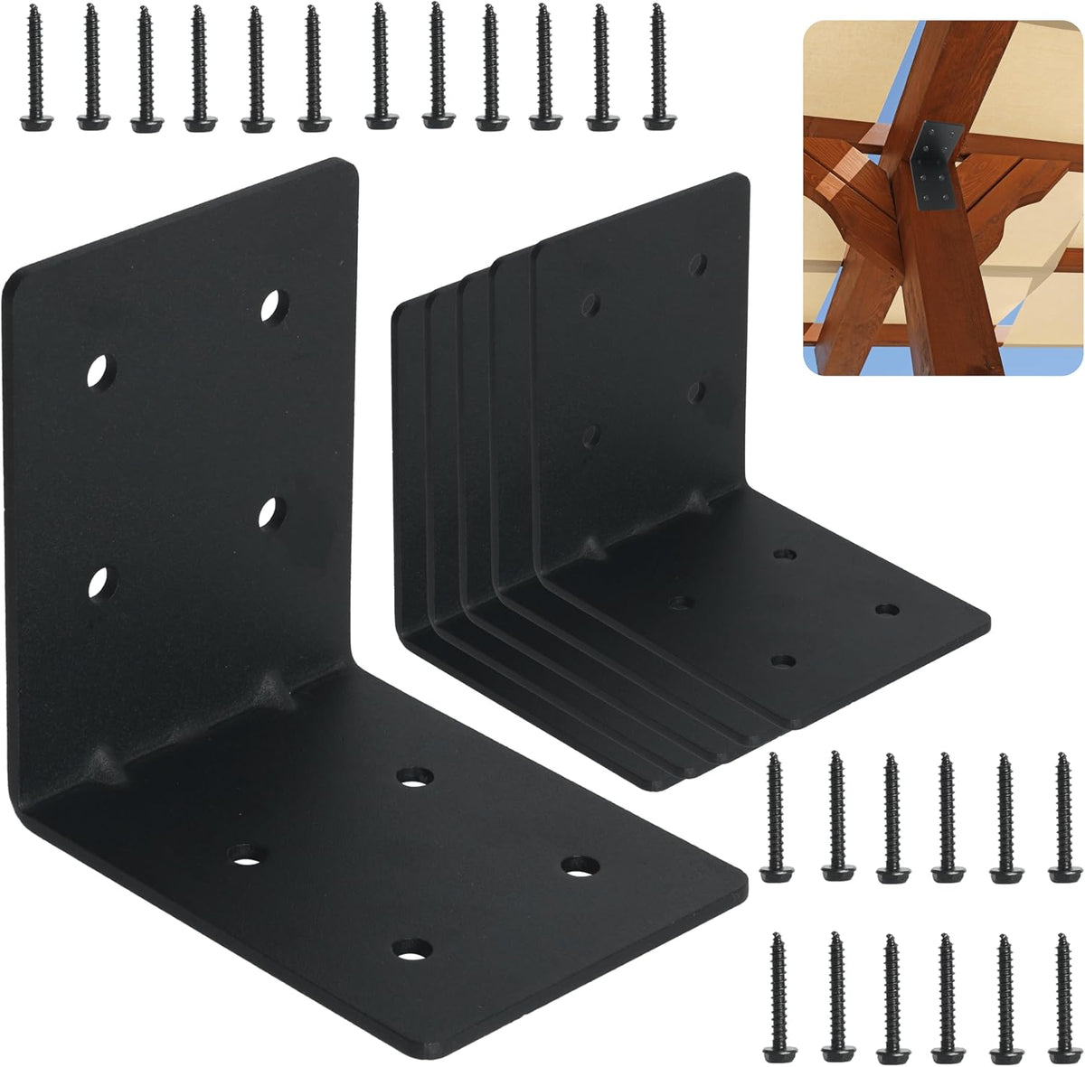 4"x4"x3-1/8 heavy duty steel corner bracket, l right, main product view
