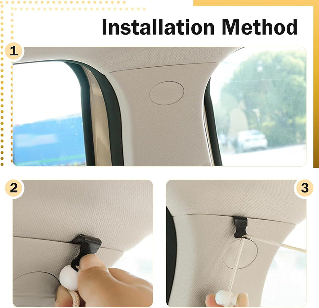 2 PCS Car Privacy Curtains, 55 x 31.5In Cotton Car Partition Curtain, Floral Automotive Divider Drape, Universal Interior Accessories Fits Sleeping Traveling Camping (Beige)