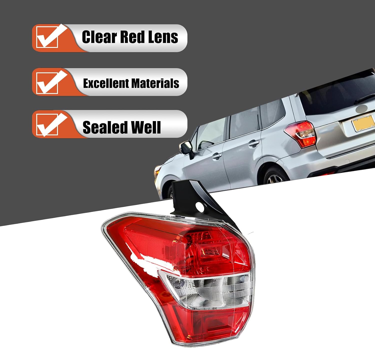 labwork Driver Side Tail Light Replacement for Subaru Forester 2014-2016 Rear Tail Light Brake Lamp Assembly LH Left Side 84912SG051 SU2818105