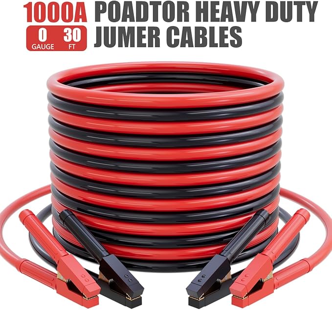 Heavy Duty Jumper Cables for Car Battery, 0 Gauge 30 Feet 1000AMP, Automotive - Image 5