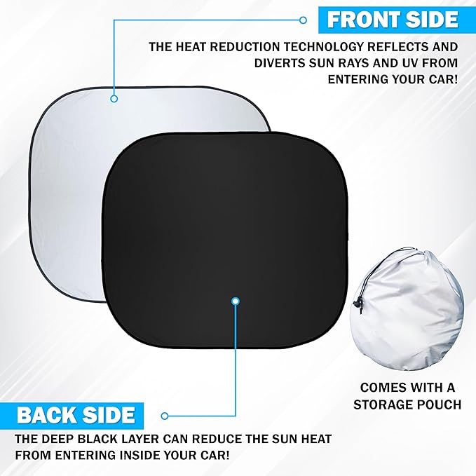 Car Windshield Sun Shade Foldable | Front Windshield Shade - Image 6