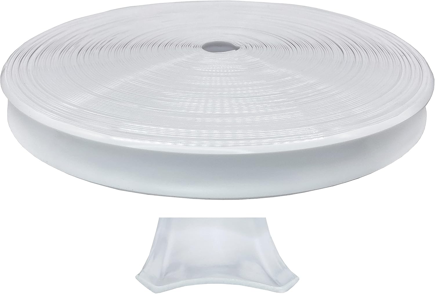 Automotive Authority White Vinyl 1" Insert Molding Trim Screw Cover RV Camper Travel Trailer (White, 100 ft)