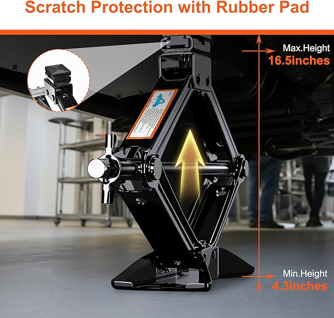 Scissor Jack, High-Strength Car Jack and Stand Kit - Image 3