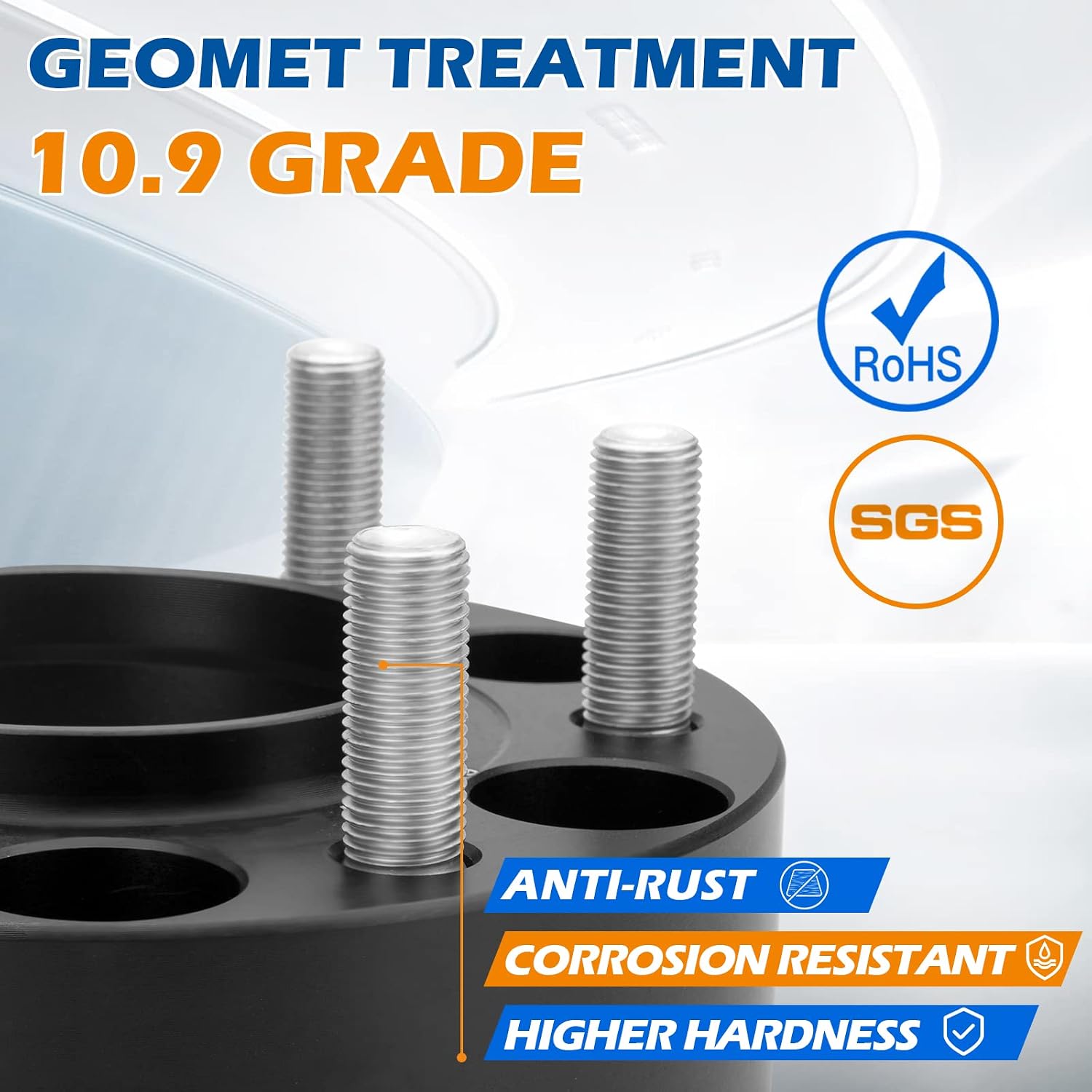 dynofit 2 Inch 6x135 Hub-Centric Wheel Spacers (4 Pcs) for 2015-2026 Ford F150, Expedition, Lincoln Navigator - M14x1.5 Studs, 87.1mm Center Bore