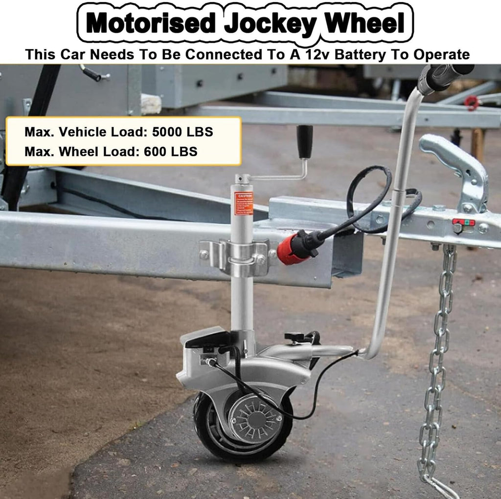 Electric Trailer Mover with 12V 350W Motor, Supports Up to 5000lbs, Ideal for Caravans, Boat, and Horse Trailers