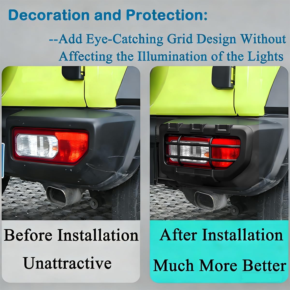 Tail Light Decoration Covers Rear Taillight Guard Trim for Suzuki Jimny 2019-2025 Car Lamp Protector Exterior Accessories Black H