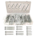 Boatsea 555Pcs Cotter Pin Clip Assortment Pin Clip Key Fastener Fitting Kit, Heavy Duty Zinc Plated Split Pin Fastener Clip Straight Hairpin, Cotter Pins Perfect for Automotive Mechanics Small Engine