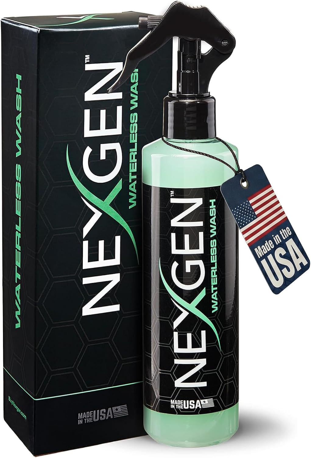 Nexgen Waterless Car Wash (8oz) - Ultimate Waterless Car Cleaner - Scratch-Free and High-Gloss Shine - On-the-Go Car Detailing - Car Cleaning Supplies - Ideal for Cars, Trucks, Boats & More!