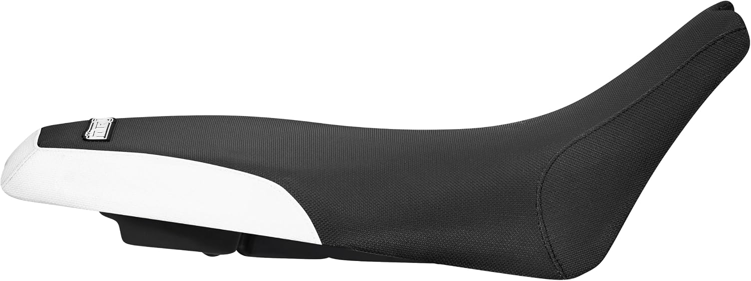 Enjoy Mfg USA-Made Gripper Seat Cover - Compatible with Polaris Outlaw 90 (2007-2016) Outlaw 110 (2016-2026) _#252 (White Side/Black top Utility)