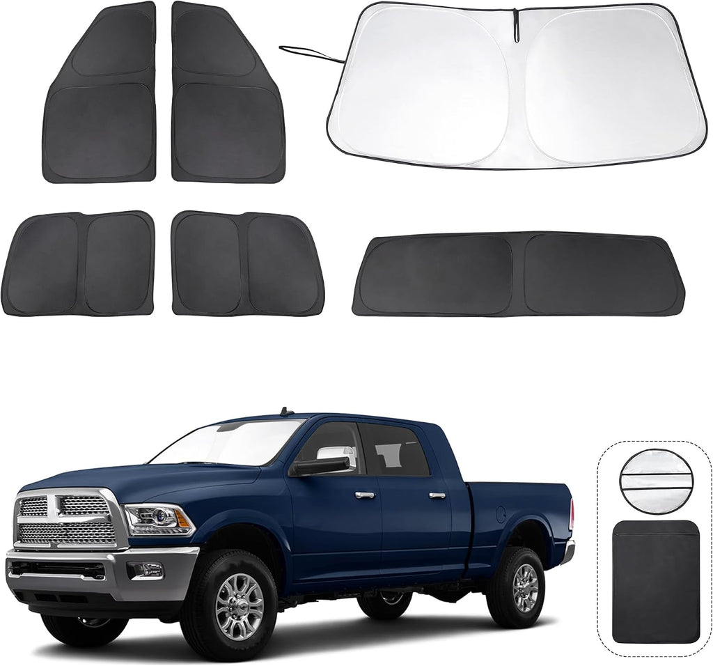 TINGLU Window Shades for Dodge RAM 2500 3500 2010-2025 Accessories Car Side