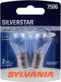 SYLVANIA - 7506 SilverStar Mini Bulb - Brighter and Whiter Light, Ideal for Daytime Running Lights (DRL) and Back-Up/Reverse Lights (Contains 2 Bulbs)