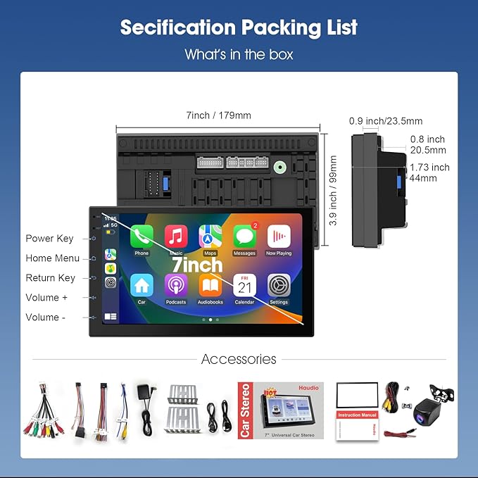 Wireless CarPlay Screen for Car & Android Auto Head Unit - Image 7