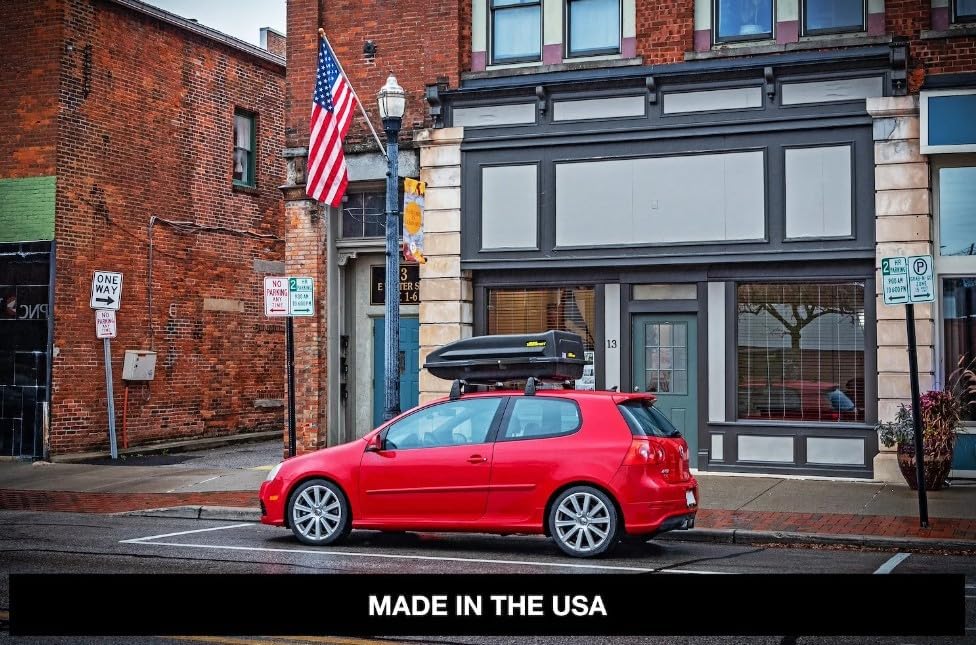 18 Cubic ft. Rooftop Cargo Carrier, Heavy-Duty Weatherproof Lockable Hard Shell Storage w/110 lb. Carrying Capacity