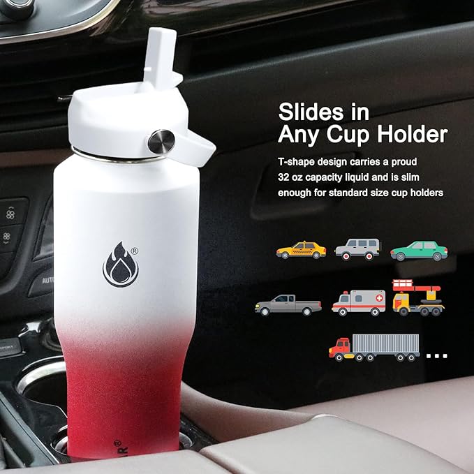 SENDESTAR 32oz Water Bottle Wide Mouth Stainless Steel Vacuum Insulated Double - Image 3