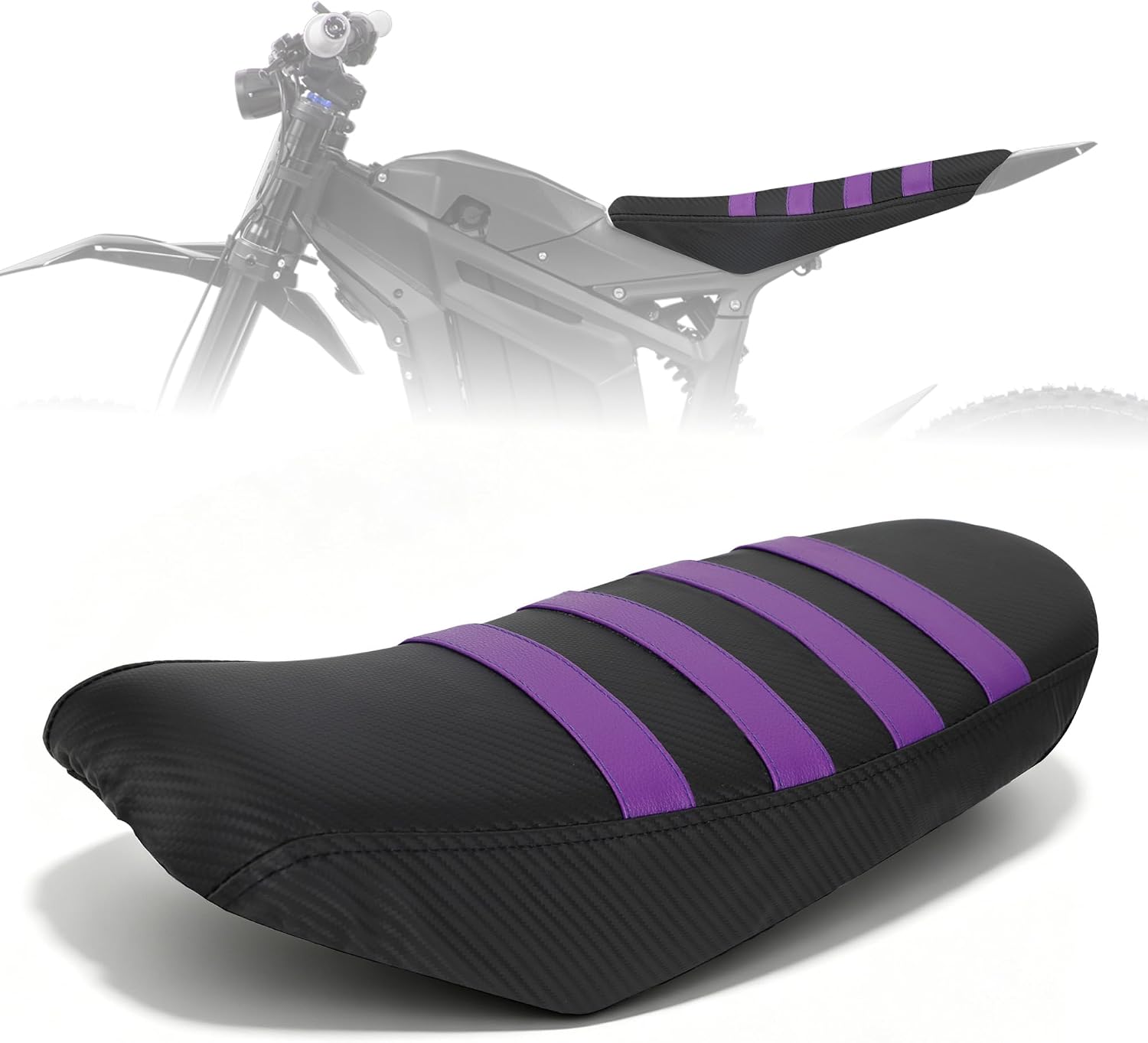 Electric Dirt Bike Seat Cover Stylish Striped Soft for Talaria Sting MX3 MX4 MX5 taparia Motorcycle Off Road Motocross Enduro (Purple)